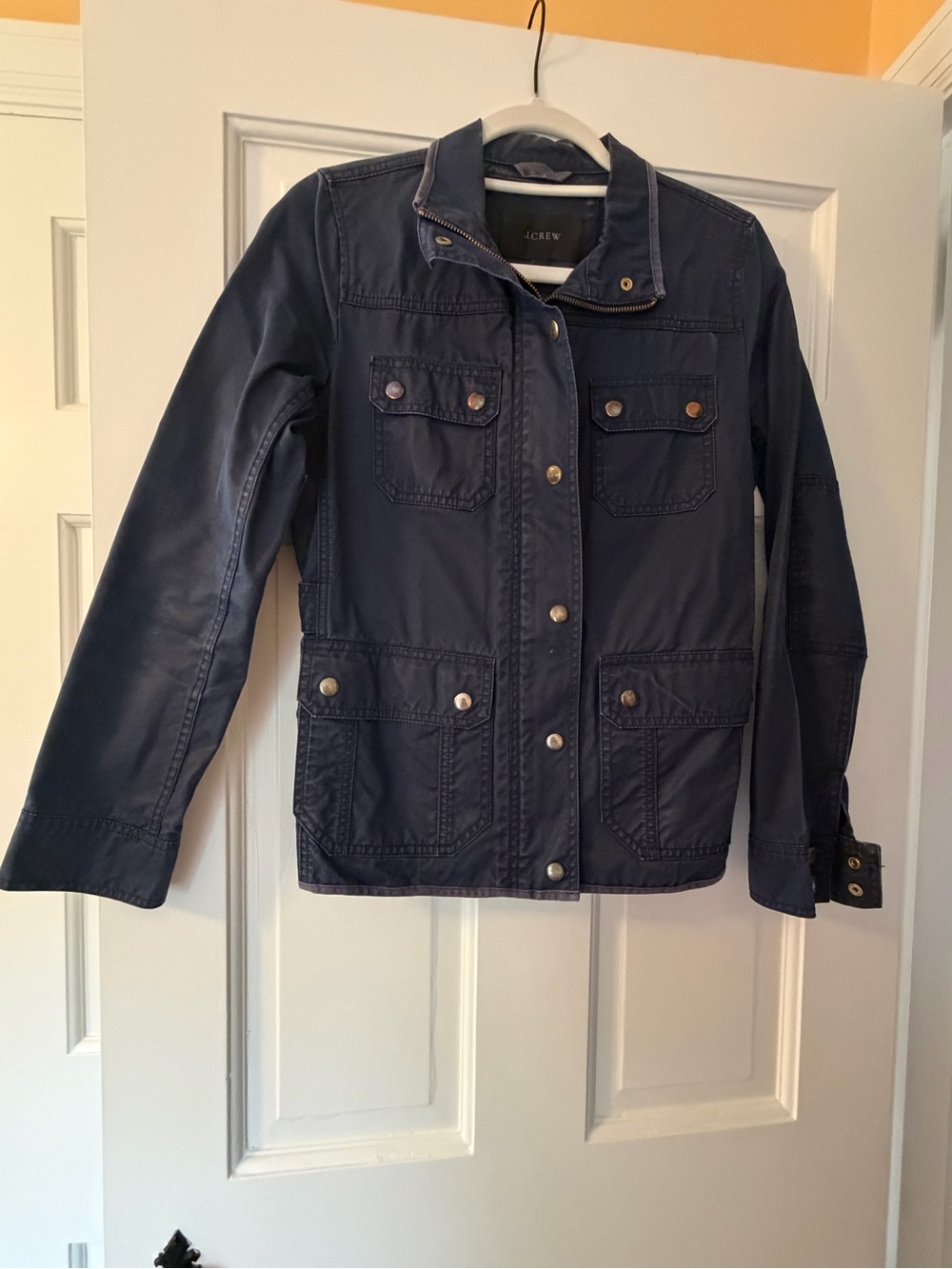 J. Crew Navy Utility Field Jacket with Button Pockets
